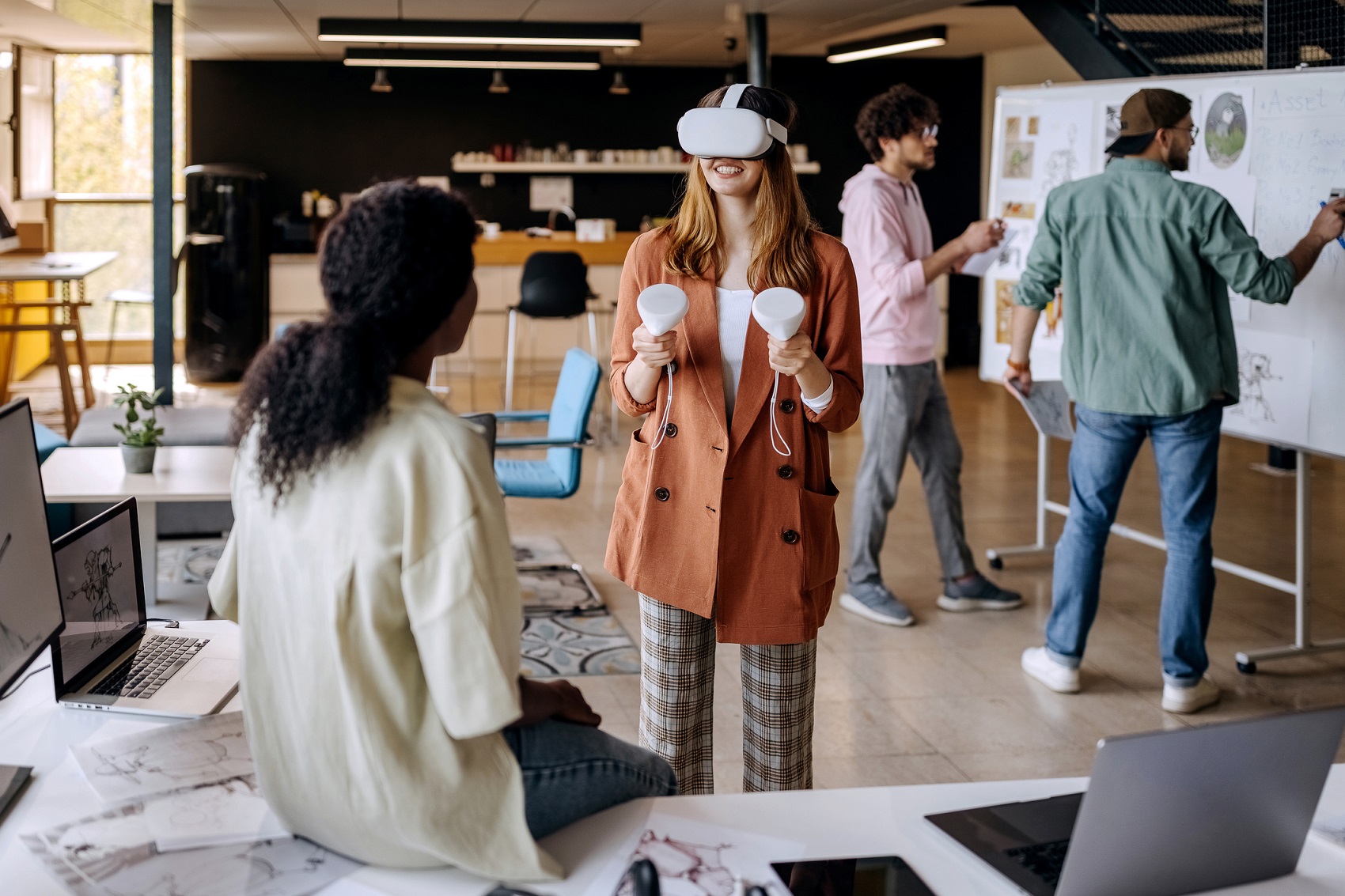 VR Game Developers At Work 